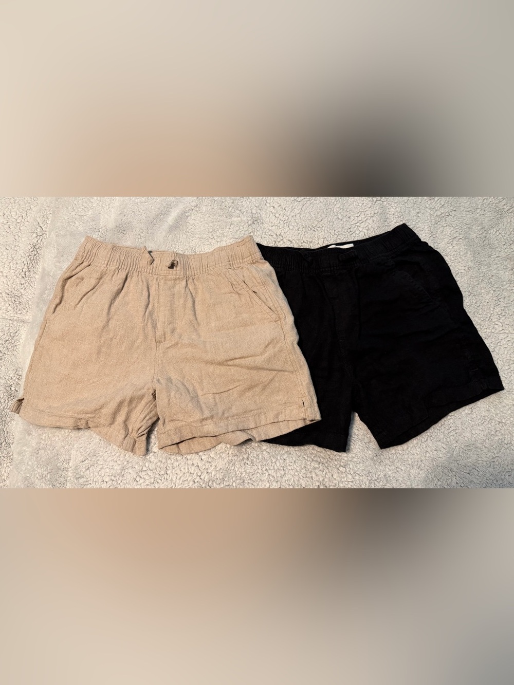 Boys Abercrombie Kids Linen Blend Shorts Duo - size 11/12